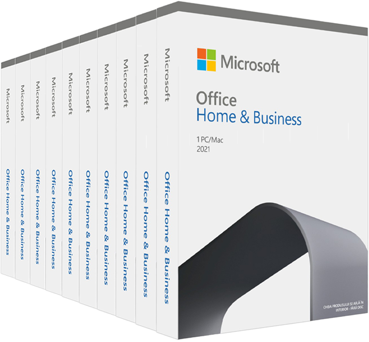 Aplicatie Microsoft Office Home and Business 2021- 10 licente Retail