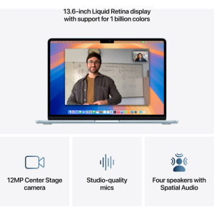 Apple 13.6'' MacBook Air 13 with Liquid Retina, Apple M4 chip (10-core CPU), 24GB, 512GB SSD, Apple M4 10-core GPU, macOS, Sky Blue, INT keyboard, 2025