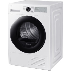 Samsung DV90DG52A0AHLE, Pompa de caldura 9 kg, Clasa C, Digital Inverter, Hygiene Care, OptimalDry, SmartThings, Iluminare interioara, Alb