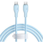 Cablu de date / adaptor Baseus Pudding, USB-C Male la USB-C Male, 100 W, 1.2 m, Blue
