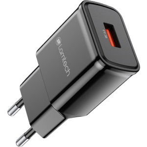 Lamtech LAM021943, 1x USB, 18W, Quick Charge 3.0, Black
