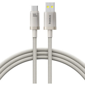 Cablu de date / adaptor Baseus Titanium, USB Male la USB-C Male, 100 W, 1 m, Gold
