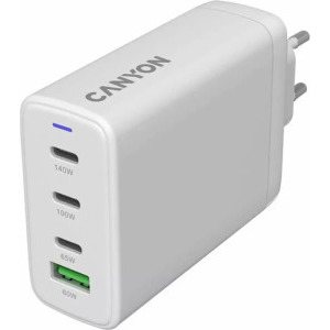 Canyon OnCharge 140ACC, GaN, 3x USB-C, 1x USB, Power Delivery, 140W, White
