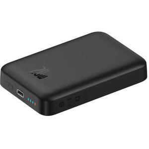 Baseus Magnetic Mini Wireless, 5000 mAh, 1x USB-C, 20 W, MagSafe, Black