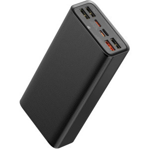 Baseus Ambilight, 26800 mAh, 4x USB, 2x USB-C, 65 W, Display, Black, posibilitate incarcare laptop