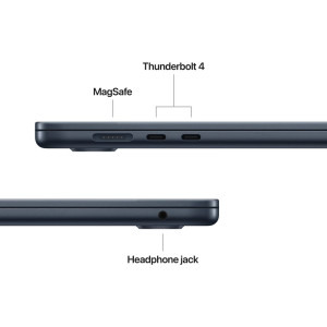Apple 15.3'' MacBook Air 15 with Liquid Retina, Apple M4 chip (10-core CPU), 32GB, 512GB SSD, Apple M4 10-core GPU, macOS, Midnight, INT keyboard, 2025