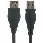 Cablu periferice SSK USB 2.0 Male tip A - USB 2.0 Female tip A, 1.5m, negru