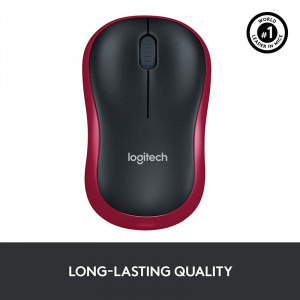 Logitech M185, Wireless, Red