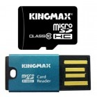 KingMax Micro SDHC 32GB Clasa 10 + Card Reader USB