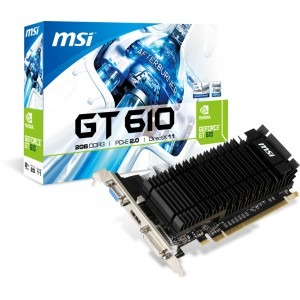 MSI GeForce GT 610 2GB DDR3 64-bit HDMI
