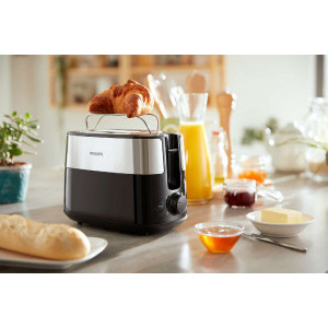 Philips Prajitor de paine Daily Collection HD2516/90, 830 W, 8 nivele de rumenire, 2 fante
