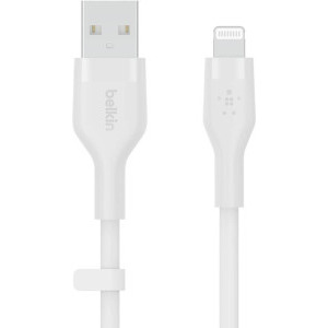 Belkin BoostCharge Flex, USB Male la Lightning Male, MFi, 3 m, White