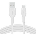 Cablu de date / adaptor Belkin BoostCharge Flex, USB Male la Lightning Male, MFi, 3 m, White