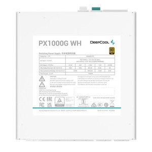 Deepcool PX1000G White, 80+ Gold, Cybenetics Gold, 1000W