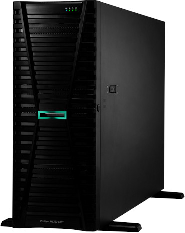 Server HP ProLiant ML350 Gen11, Procesor Intel® Xeon® Silver 4510 2.0GHz Sapphire Rapids, 32GB RDIMM RAM, 2x 4TB SATA 6G HDD, VROC, 4x Hot Plug LFF