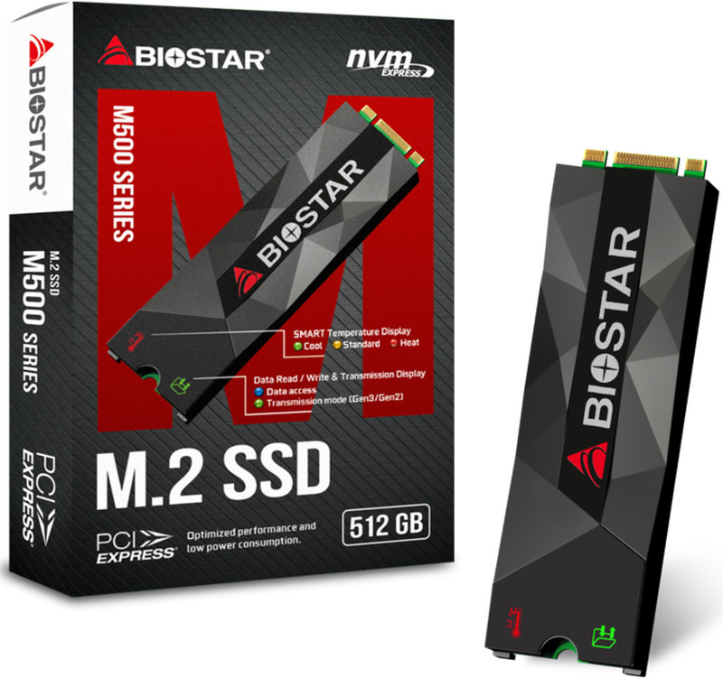 SSD Biostar M500 512GB PCI Express 3.0 x2 M.2 2280