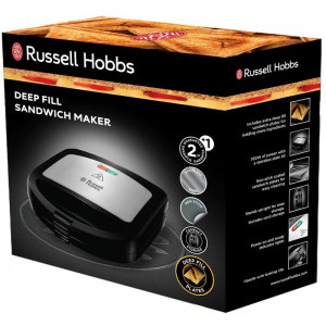 Russell Hobbs Sandwich Maker Deep Fill Cook@Home 24530-56, 700W, Negru/Argintiu
