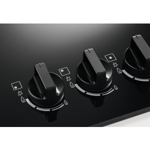 Zanussi ZGO68410BA, Gaz, 4 arzatoare, Aprindere electrica, Dispozitiv siguranta, Negru