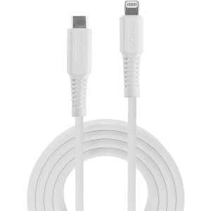 LINDY USB-C Male la Lightning Male, 2 m, White