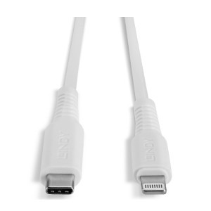 LINDY USB-C Male la Lightning Male, 1 m, White