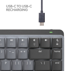 Logitech MX Mechanical Mini for Mac, Bluetooth Illuminated Performance, US INT, Space Grey