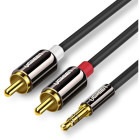 Cablu audio Ugreen AV116, Jack 3.5 mm Male - 2x RCA Male, 1m, negru