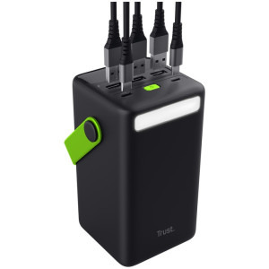 Trust Redoh, 50000 mAh, 3x USB-A, 1x USB-C, Black