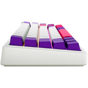 LORGAR KBP70MW Pro RGB Toxic Purple Linear Switch White Mecanica