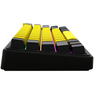 LORGAR KBP70MW Pro RGB Toxic Purple Linear Switch Black/Yellow Mecanica
