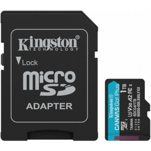 Kingston microSDXC Canvas Go Plus Gen4 Class 10 UHS-I A2 1TB + Adaptor
