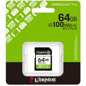 Kingston SDXC Canvas Select Plus Gen3 Class 10 UHS-I 64GB