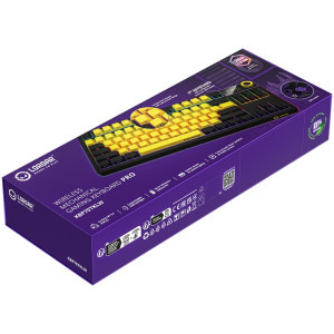 LORGAR KBP70TKLW Pro RGB Toxic Purple Linear Switch Black/Yellow Mecanica