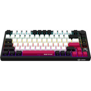 LORGAR KBP7075W Pro TKL RGB Toxic Purple Linear Switch Black/Red Mecanica