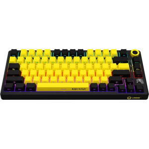 LORGAR KBP7075W Pro TKL RGB Toxic Purple Linear Switch Black/Yellow Mecanica