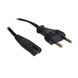 Cablu componente Spacer Power cable 6A Euro Plug - IEC320/C7 1.8m, Negru