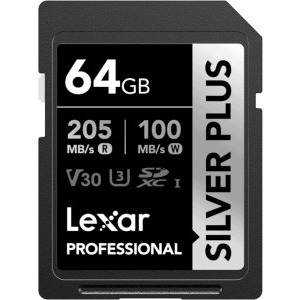 Lexar SDXC Professional Silver Plus UHS-I 64GB