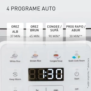 Panasonic Multicooker SR-DA152WXE, 770W, 4L, Alb/Argintiu