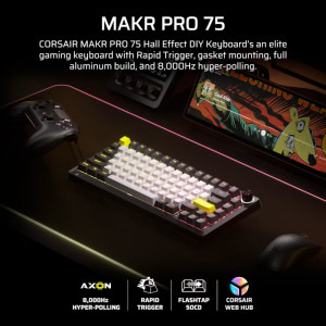 Corsair MAKR PRO 75 TKL Hall Effect DIY RGB MGX V2 Switch Black