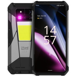 Smartphone iHunt Tank 4 PRO, Octa Core, 1TB, 36GB RAM, Dual SIM, 5G, 4-Camere, Black