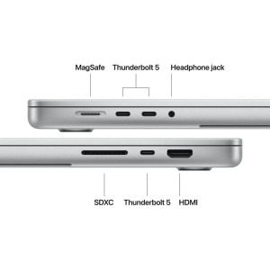 Apple 16.2'' MacBook Pro 16 Liquid Retina XDR, Apple M5 Max chip (18-core CPU), 48GB, 2TB SSD, Apple M5 Max 40-core GPU, macOS, Silver, US keyboard, 2026