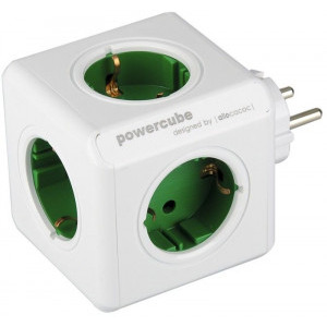 Allocacoc PowerCube Original 5x Schuko Green