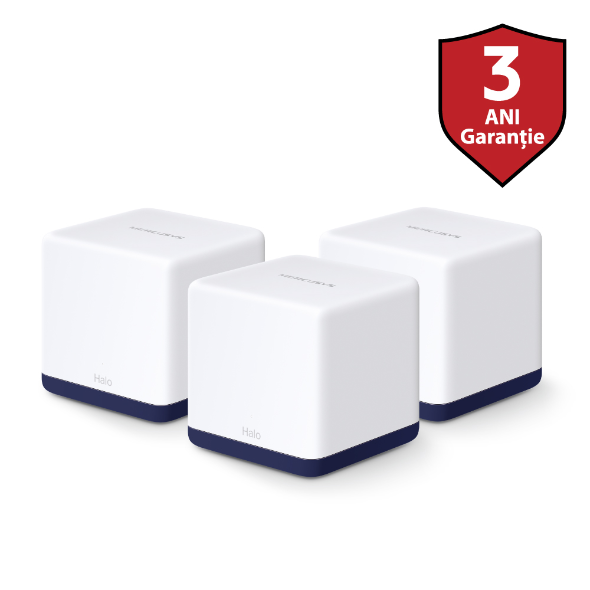Router wireless MERCUSYS Gigabit Halo H50G Dual Band Wi-Fi 5, 3pack