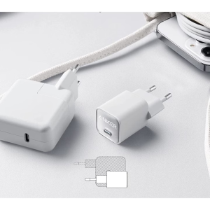 Anker 511 Nano 3, 1x USB-C, PD 30W, White