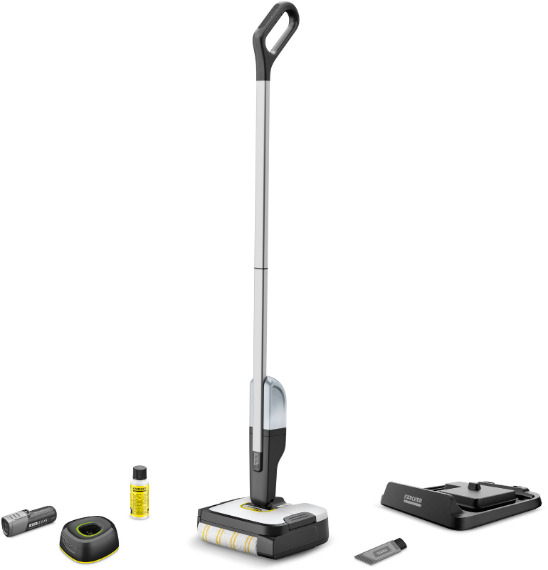 Karcher FC 2-4 Battery Set, Mop electric, 0.1L, Argintiu/Negru