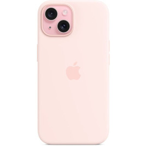 Apple Protectie pentru spate, material silicon pentru iPhone 15, culoare Light Pink