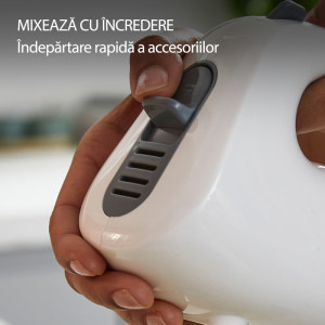 Kenwood Mixer de mana QuickMix+ HMP50.000WH, 650W, Alb/Gri