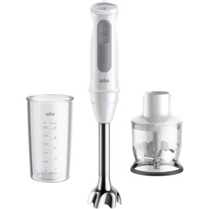 Braun Mixer vertical MultiQuick 5 MQ50201M, 1000W, 0.6 L / 0.35L, Alb/Gri