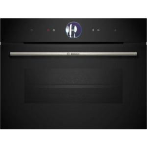 Bosch CSG7364B1, Electric, 47 L, Autocuratare hidrolitica, 4D HotAir, Perfect Steam, HotAir Gentle, Assist, EcoClean, Home Connect, Grill, Air Fry, Clasa A+, Negru