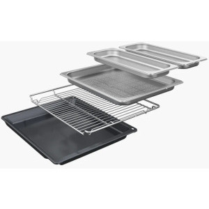 Bosch CSG7364B1, Electric, 47 L, Autocuratare hidrolitica, 4D HotAir, Perfect Steam, HotAir Gentle, Assist, EcoClean, Home Connect, Grill, Air Fry, Clasa A+, Negru