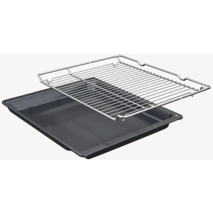 Bosch HQA574BB3, Electric, 71 L, Autocuratare pirolitica, AutoPilot 10, 3D Hotair, HotAir Steam, Grill, Abur, Clasa A+, Negru